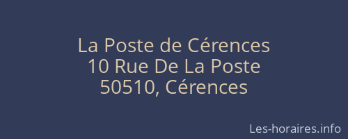La Poste de Cérences