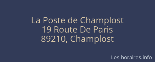 La Poste de Champlost
