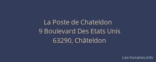 La Poste de Chateldon
