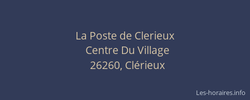 La Poste de Clerieux