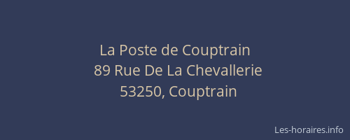La Poste de Couptrain