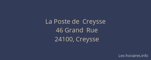 La Poste de  Creysse