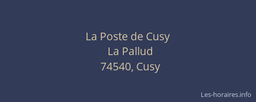 La Poste de Cusy