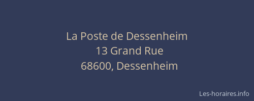 La Poste de Dessenheim