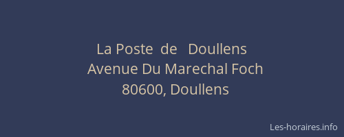 La Poste  de   Doullens