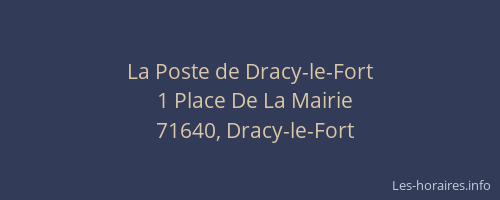La Poste de Dracy-le-Fort