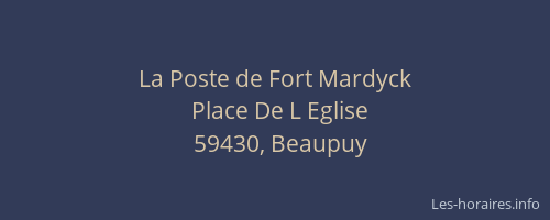 La Poste de Fort Mardyck