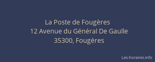 La Poste de Fougères