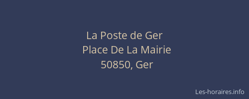 La Poste de Ger