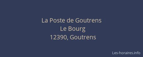 La Poste de Goutrens