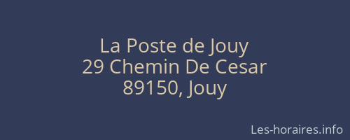 La Poste de Jouy