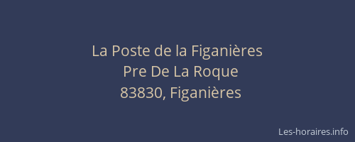 La Poste de la Figanières