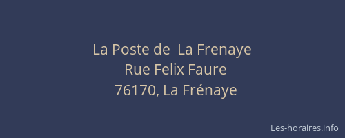 La Poste de  La Frenaye
