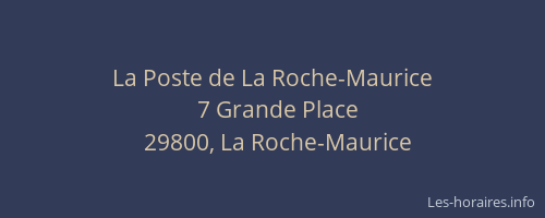 La Poste de La Roche-Maurice