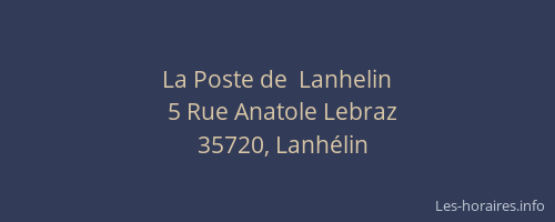 La Poste de  Lanhelin