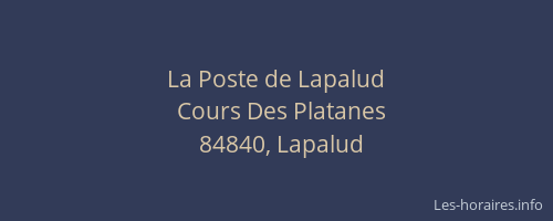 La Poste de Lapalud