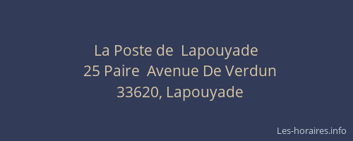La Poste de  Lapouyade