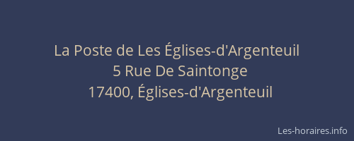La Poste de Les &Eacute;glises-d'Argenteuil