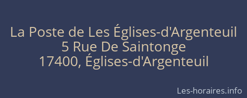 La Poste de Les Églises-d'Argenteuil