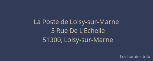 La Poste de Loisy-sur-Marne