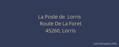 La Poste de  Lorris