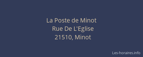 La Poste de Minot