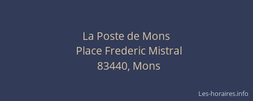 La Poste de Mons