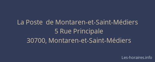 La Poste  de Montaren-et-Saint-M&eacute;diers