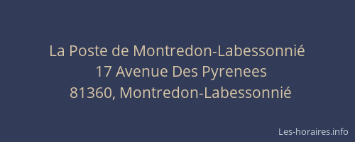 La Poste de Montredon-Labessonnié