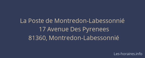 La Poste de Montredon-Labessonni&eacute;