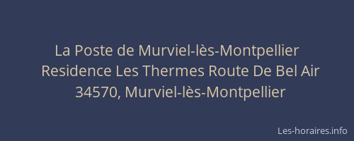 La Poste de Murviel-lès-Montpellier