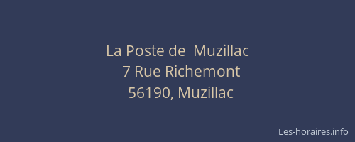 La Poste de  Muzillac