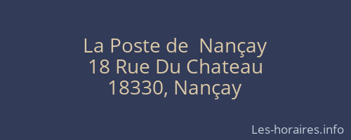 La Poste de  Nançay
