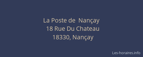 La Poste de  Nan&ccedil;ay