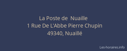 La Poste de  Nuaille