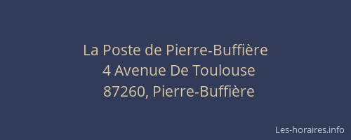 La Poste de Pierre-Buffière