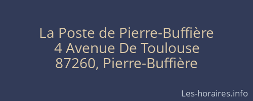 La Poste de Pierre-Buffière