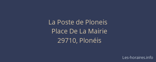 La Poste de Ploneis