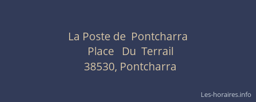 La Poste de  Pontcharra