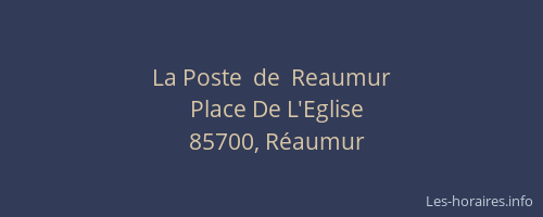 La Poste  de  Reaumur