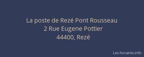 La poste de Rezé Pont Rousseau