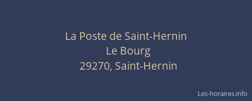 La Poste de Saint-Hernin