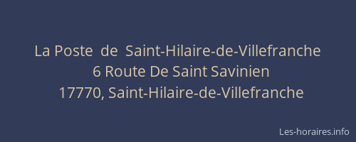 La Poste  de  Saint-Hilaire-de-Villefranche