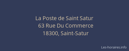La Poste de Saint Satur