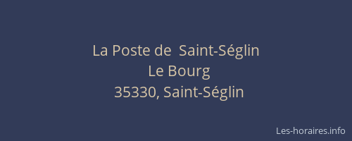 La Poste de  Saint-Séglin