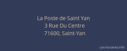 La Poste de Saint Yan