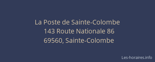 La Poste de Sainte-Colombe