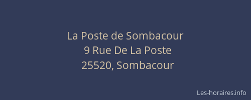La Poste de Sombacour