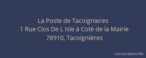 La Poste de Tacoignieres