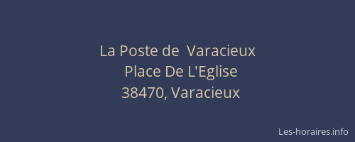 La Poste de  Varacieux